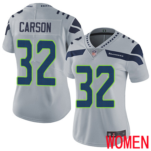 Seattle Seahawks Limited Grey Women Chris Carson Alternate Jersey NFL Football 32 Vapor Untouchable